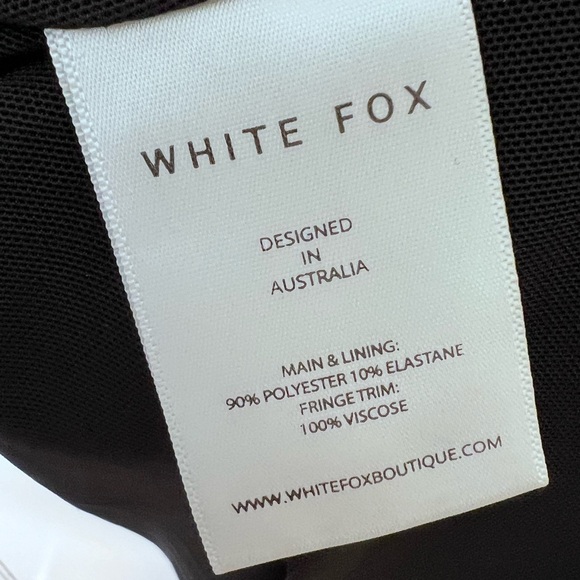 White Fox Black Fringe Mini Flapper Dress. Small size - Picture 8 of 8